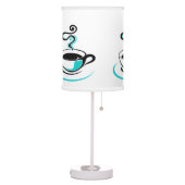 Coffee cup aqua table lamp (Left)