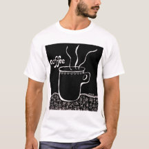 Coffee Cup Art in Black and White