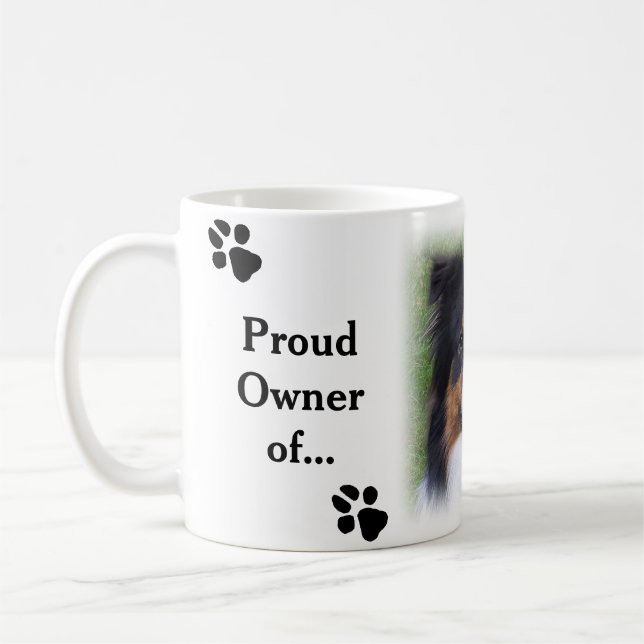 Coffee Cup Australian Shepherd (Left)