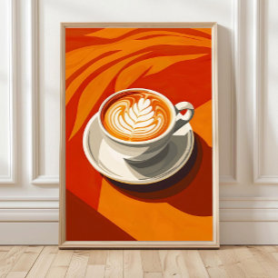 Coffee Cup Boho Wall Art, Coffee Poster , Boho Kit