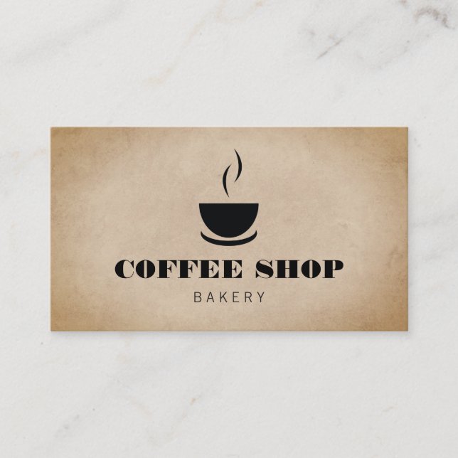 Coffee Cup Business Card (Front)