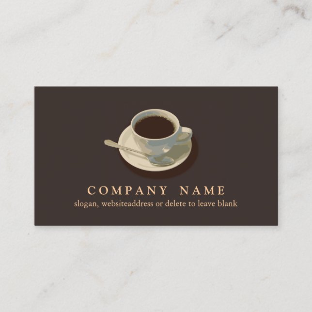 Coffee Cup Business Card (Front)