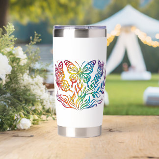 Coffee Cup, Butterflies Insulated Tumbler