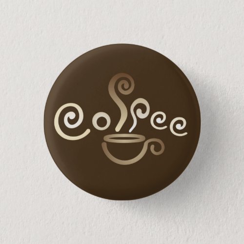 coffee Cup Button pin