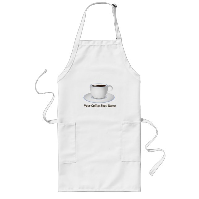 Coffee Cup Cafe Staff Coffee Shop Standard Aprons (Front)