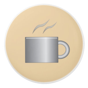 Coffee Cup Ceramic Knob