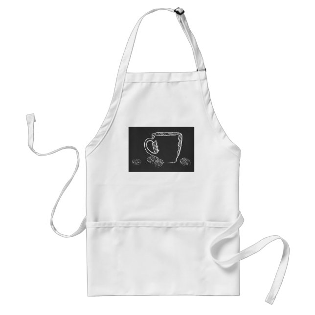COFFEE CUP CHALK ADULT APRON (Front)