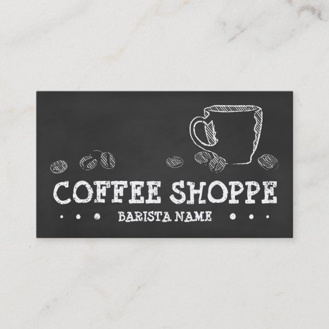 COFFEE CUP CHALK BUSINESS CARD (Front)