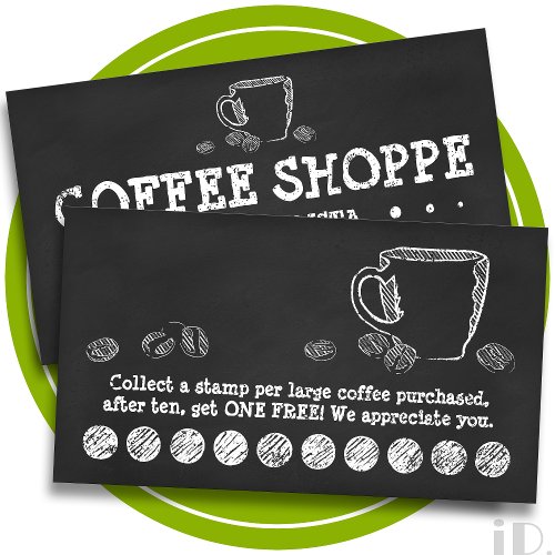 COFFEE CUP CHALK loyalty program 3dots