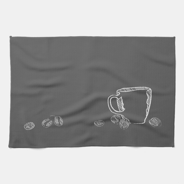 COFFEE CUP CHALK TOWEL (Horizontal)