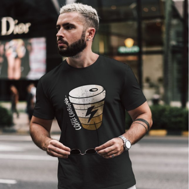 Coffee Cup Charging T-Shirt (Creator Uploaded)