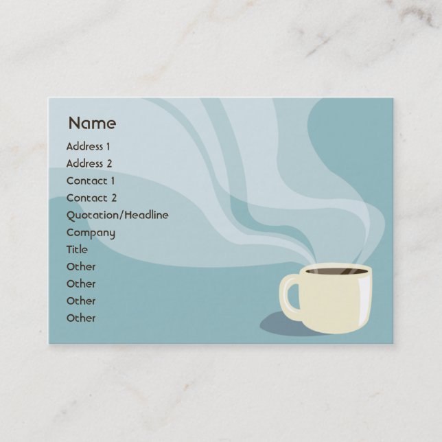 Coffee Cup - Chubby Business Card (Front)