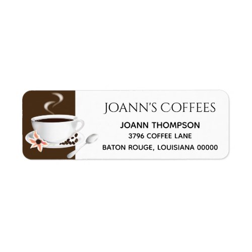 Coffee Cup Coffee Beans Label