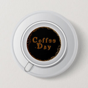 Coffee Cup Coffee Day Button