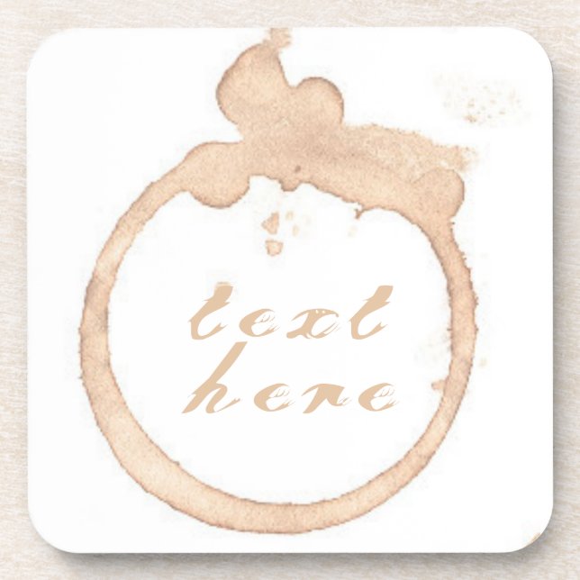 Coffee cup coffee stain brown white beverage coaster (Front)