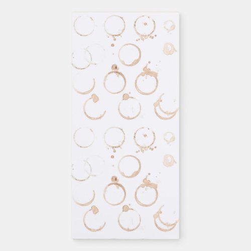 Coffee cup coffee stain brown white magnetic notepad