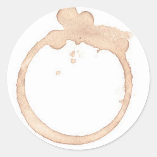 Coffee cup coffee stain classic round sticker