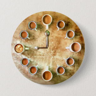 Coffee cup coffee time button