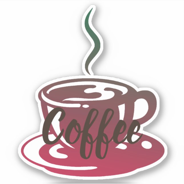 Coffee cup custom sticker (Front)