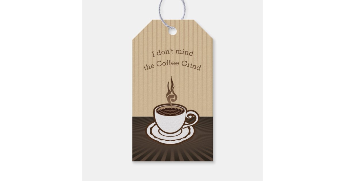 Coffee cup gift tags Zazzle