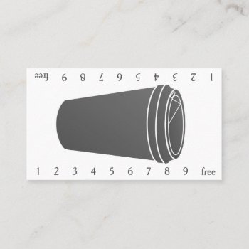 Coffee Cup Gray (paper To-go) Loyalty Card by TerryBain at Zazzle