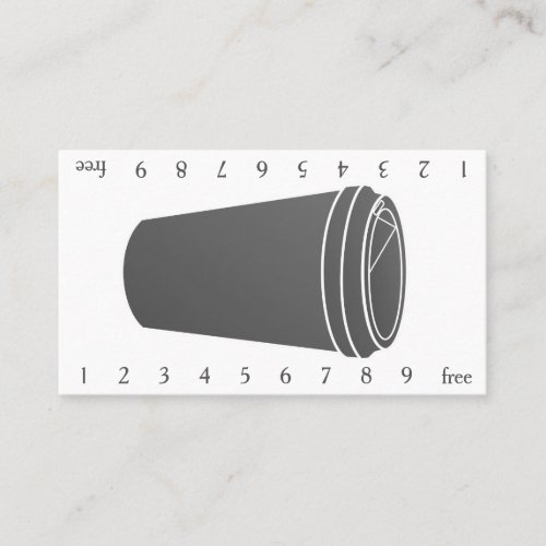 Coffee Cup Gray Paper To_Go Loyalty Card