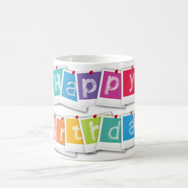 Coffee Cup Happy Birthday Celebration  (Center)