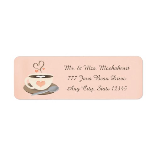 Coffee Cup Heart Label