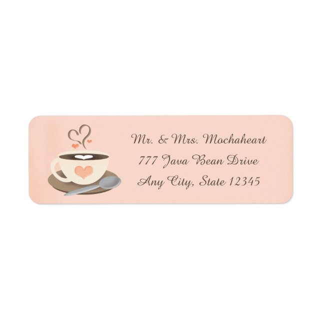 Coffee Cup Heart Label (Front)