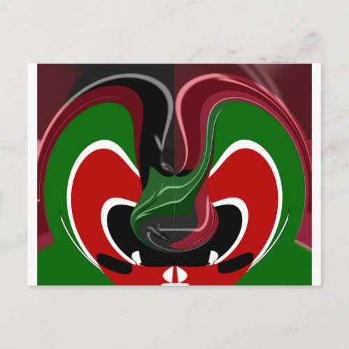 Coffee cup Kenya Flag Hakuna Matata Postcard