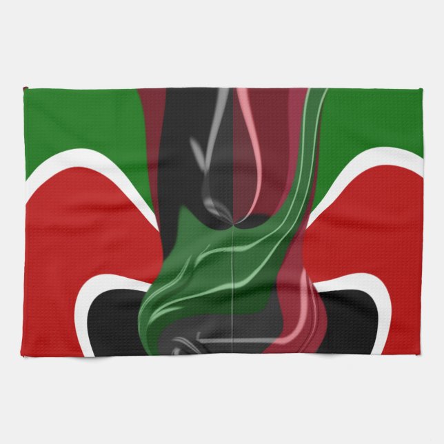 Coffee cup Kenya Flag Hakuna Matata Towel (Horizontal)