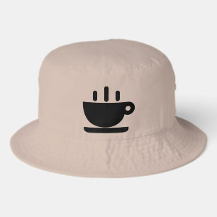 Coffee Cup Khaki Bucket Hat