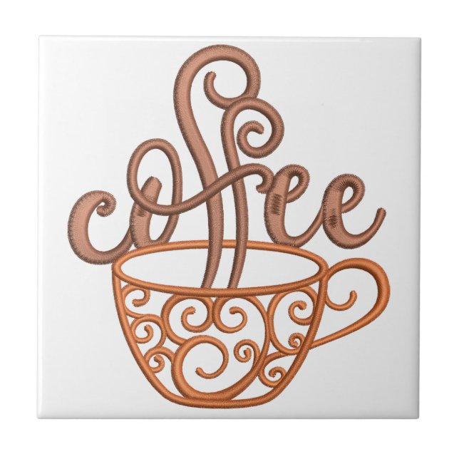 Coffee Cup Kitchen Dining Decor Ceramic Tile (Front)