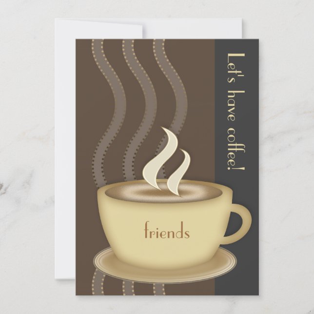 Coffee Cup Large Invitation (Front)