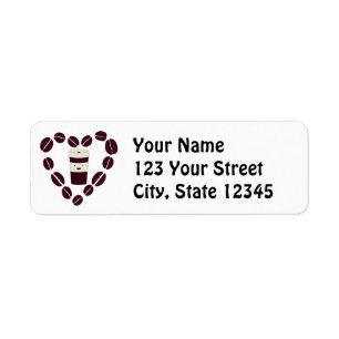 Coffee Cup Love Label