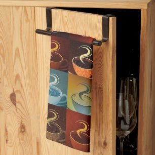 coffee cup montage towel