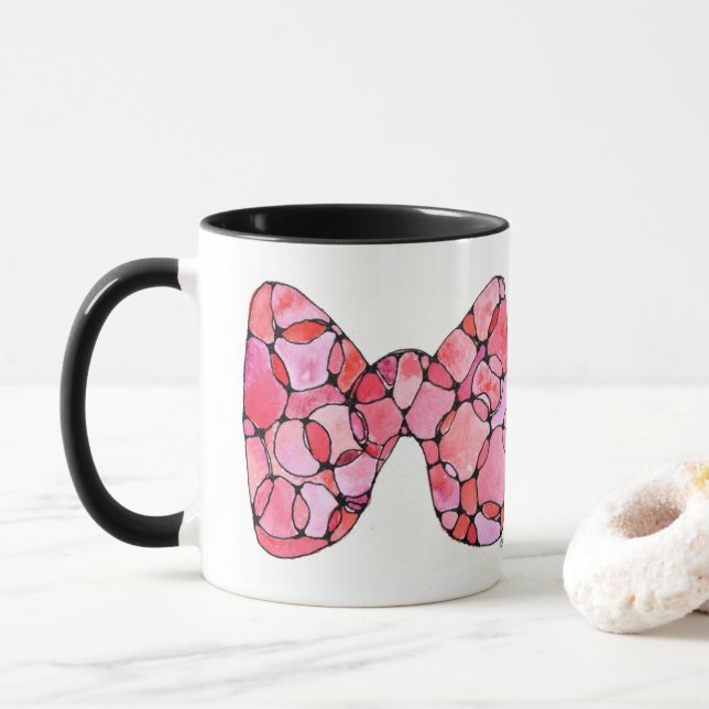Coffee Cup Mug - Thyroid - Watercolor (With Donut)