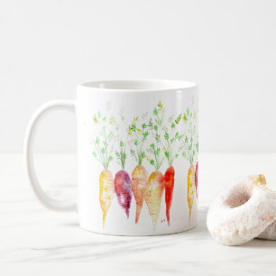 Coffee Cup Mug - Watercolor Heirloom Carrots