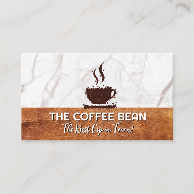 Coffee Cup of Beans Business Card (Front)
