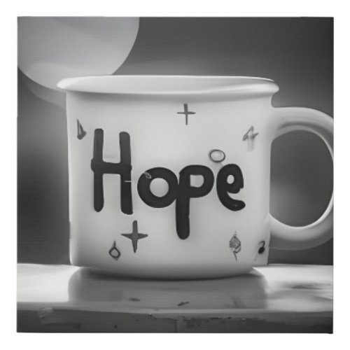 Coffee Cup Of Joe Hope Faux Canvas Print