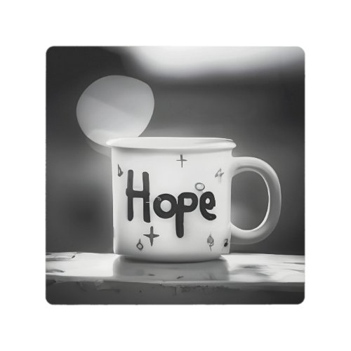 Coffee Cup Of Joe Hope  Metal Print