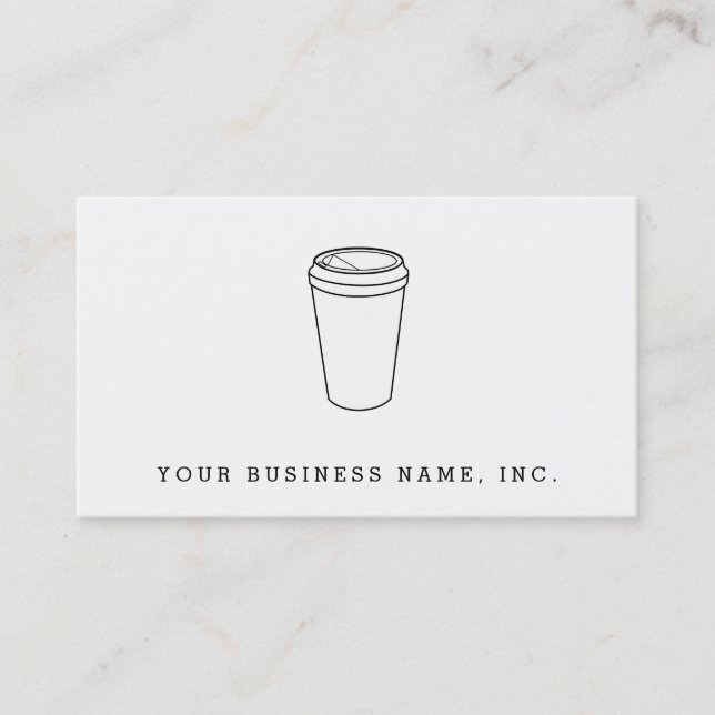 Coffee Cup (Paper To-Go) Business Card (Front)