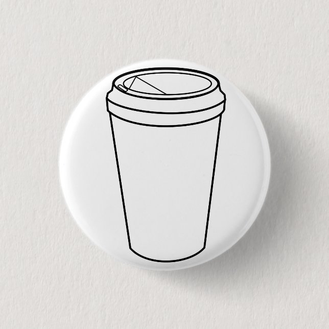 Coffee Cup (Paper To-Go) Button (Front)