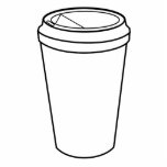 Coffee Cup (Paper To-Go) Cutout<br><div class="desc">The universal symbol of "I cannot be bothered to stop what I am doing to sit down and drink my cup of coffee."</div>