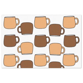 Coffee Cup Pattern Tissue Paper