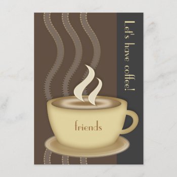 Coffee Cup Personalized Medium Invitation by LaBoutiqueEclectique at Zazzle