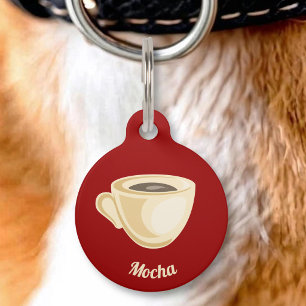 Coffee Cup Pet ID Tag
