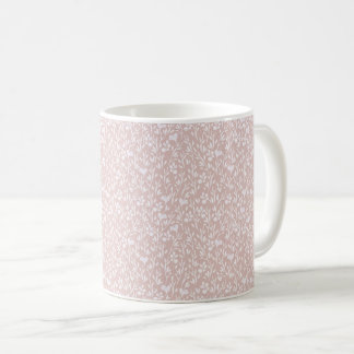 Coffee cup - Pink minimalist floral shell