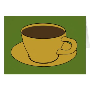 Coffee Cup - Retro Greeting/note Card by mazarakes at Zazzle