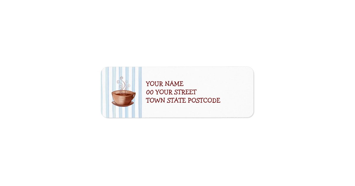 Coffee Cup Return Address Label | Zazzle